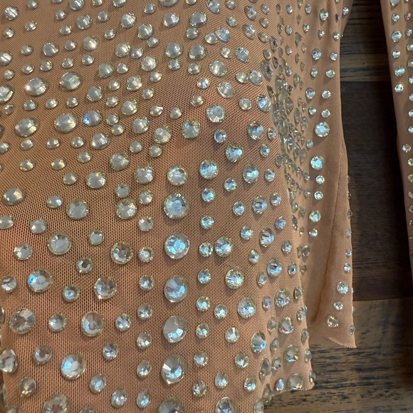 English Factory Cream Embellished Fitted Long Sleeve Top NEW - Picture 5 of 5